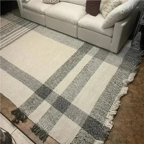 NWT 5'x7' Laurelhurst Indoor Plaid Rug Black/ White - Studio McGee - Picture 6 of 10